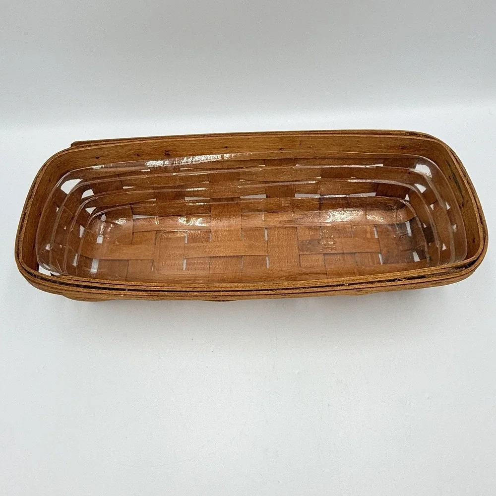 VTG Longaberger Basket Lot 2 Bread Loaf Woven Wood Farmhouse Cottage Decor